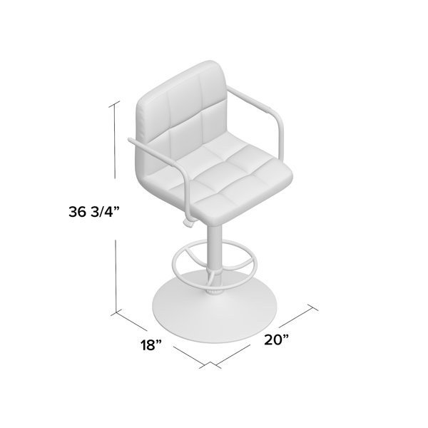Zipcode Design™ Gianni Swivel Adjustable Height Bar Stool & Reviews